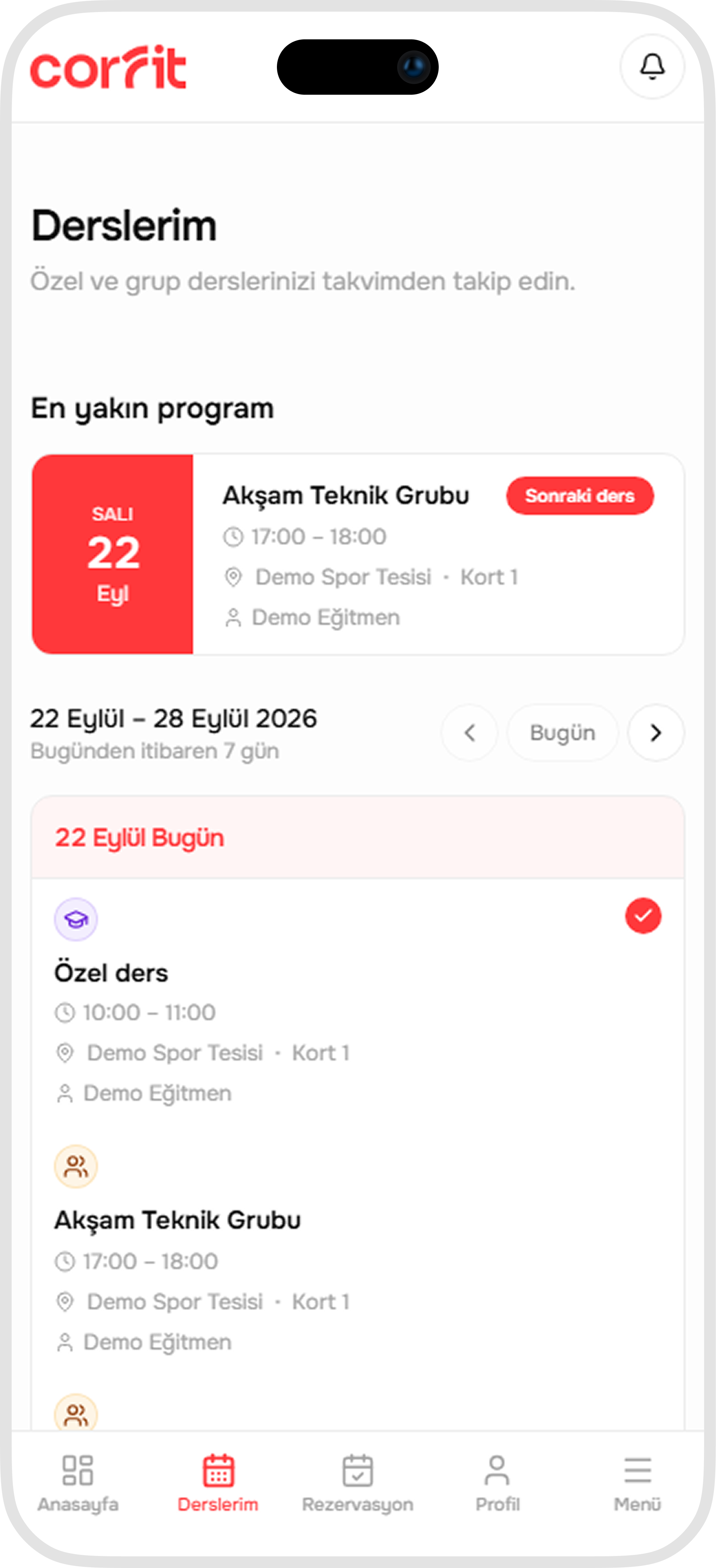 Corfit Mobil Üye Portalı