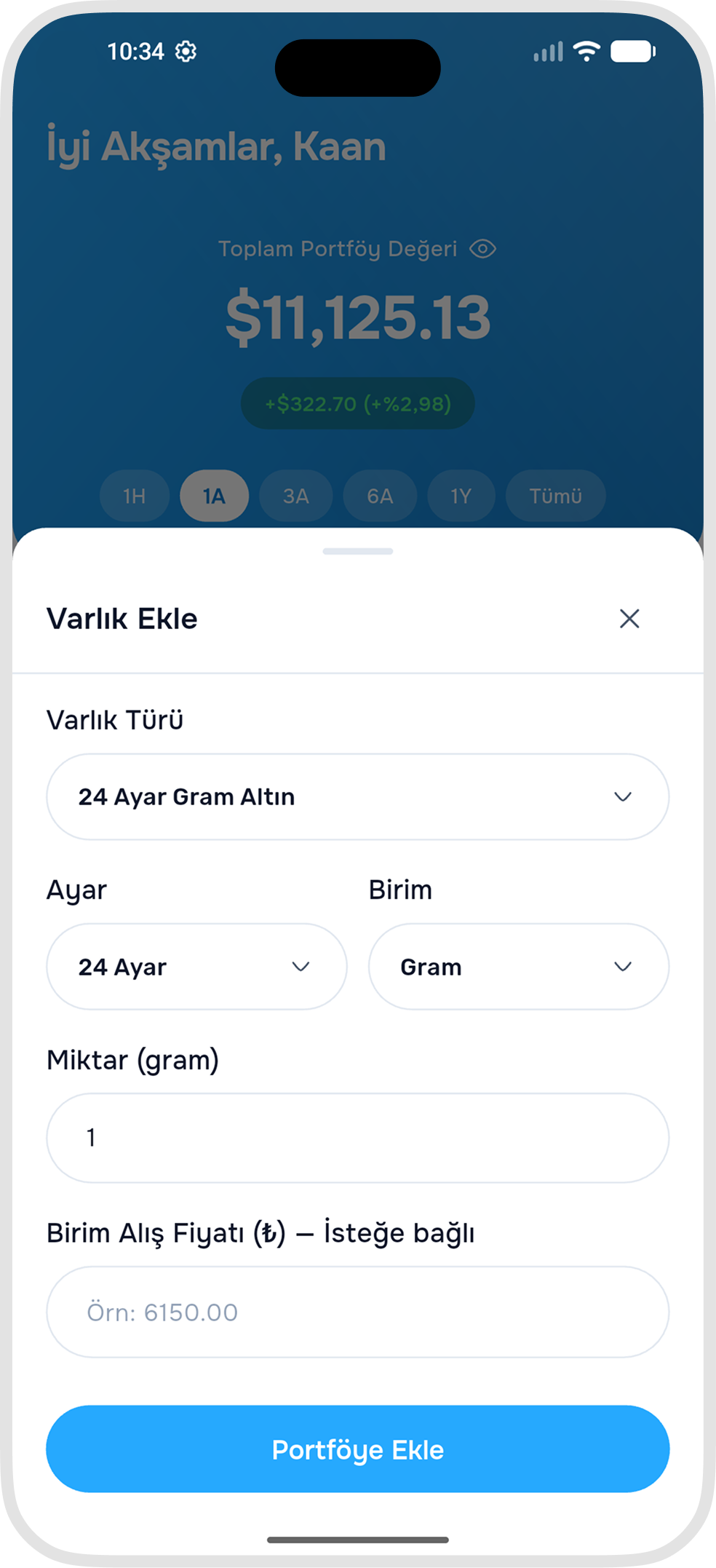 Sikke Varlık Ekleme & Alış Girişi