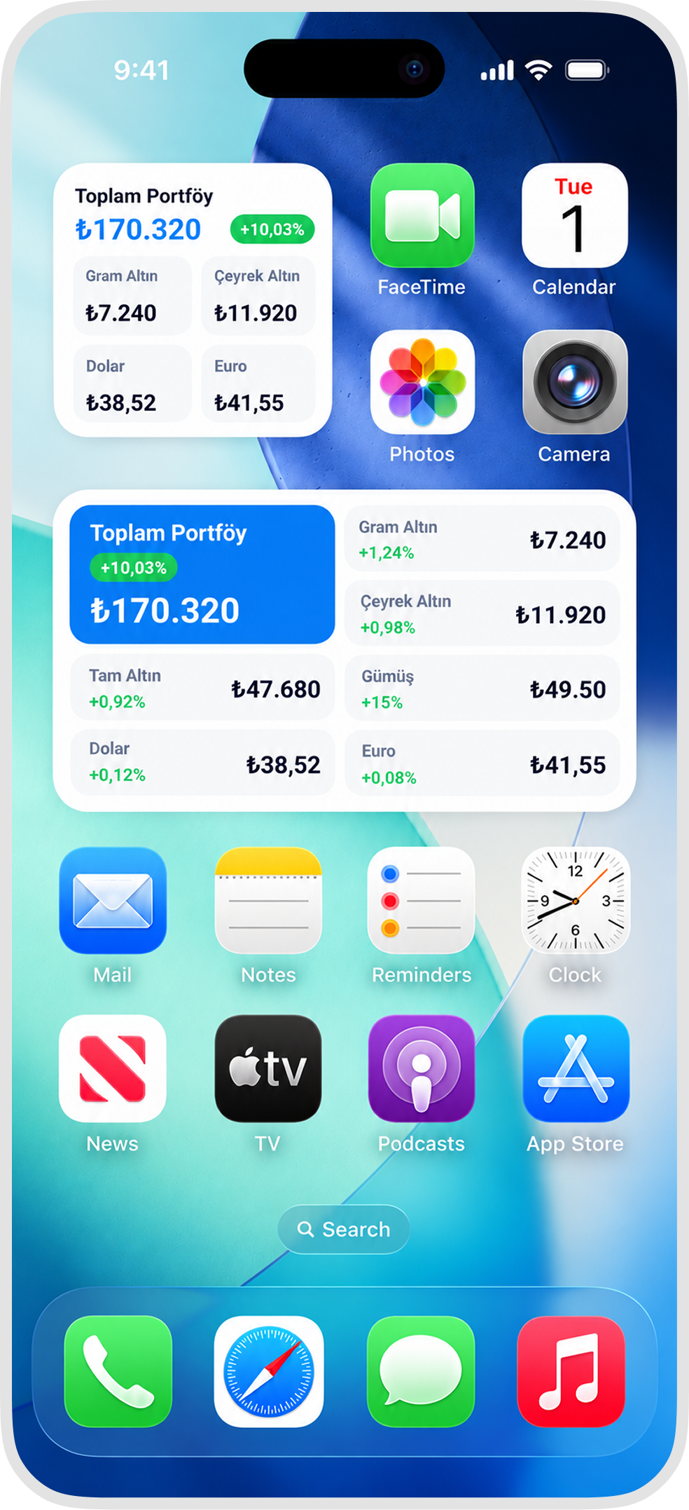Sikke Canlı iOS Widget Desteği